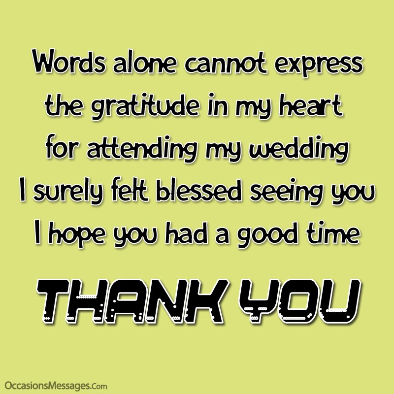 80+ Messages de remerciement pour être venu à mon mariage – Romantikes