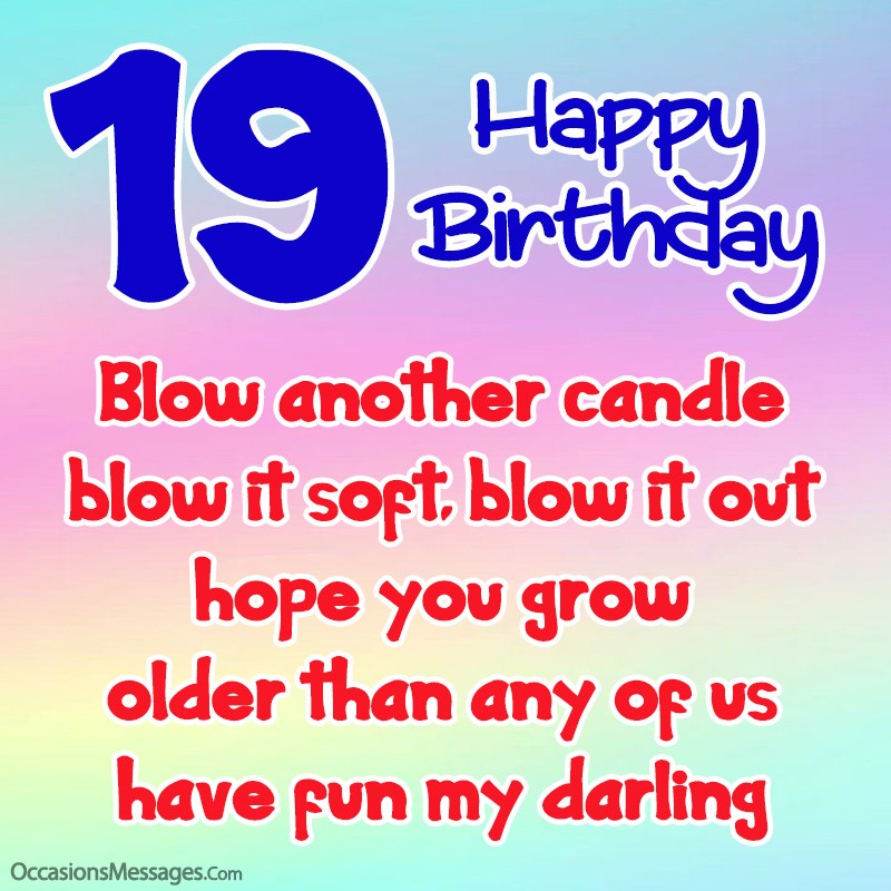Happy 19th Birthday Wishes, Messages and Greeting Cards