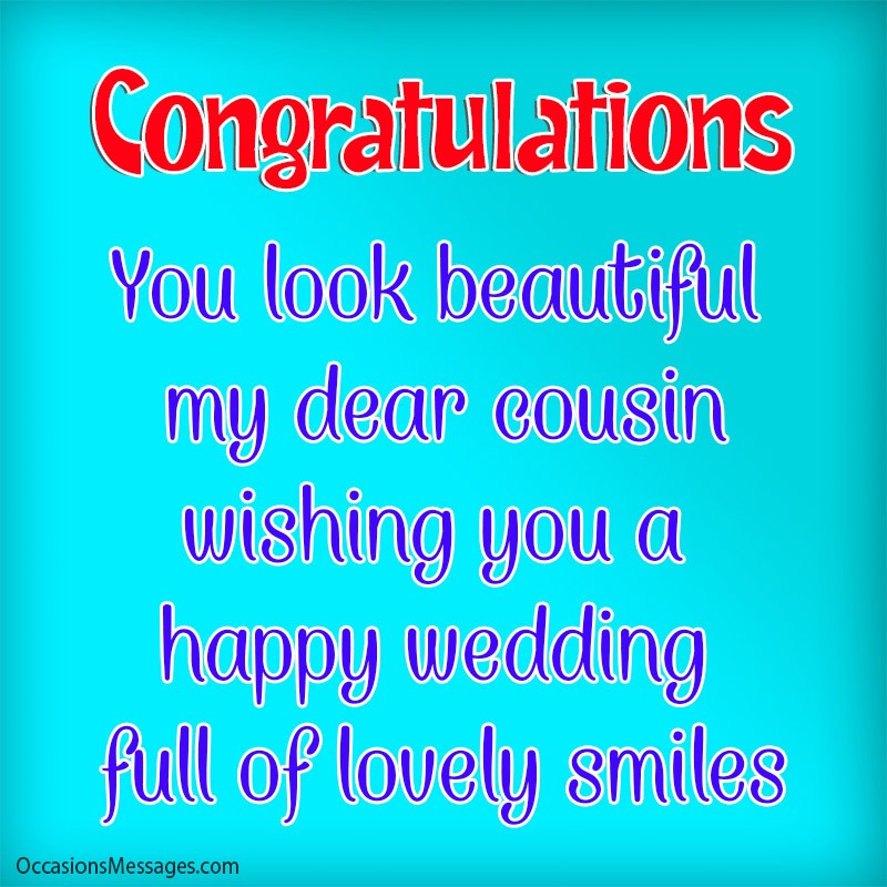 Top 100 Wedding Wishes for Cousin - Occasions Messages