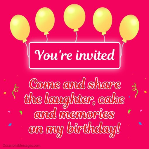 Best 70+ Birthday Party Invitation Messages and Cards