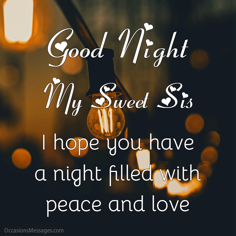 Best 30+ Good Night Messages and Cards for Sister